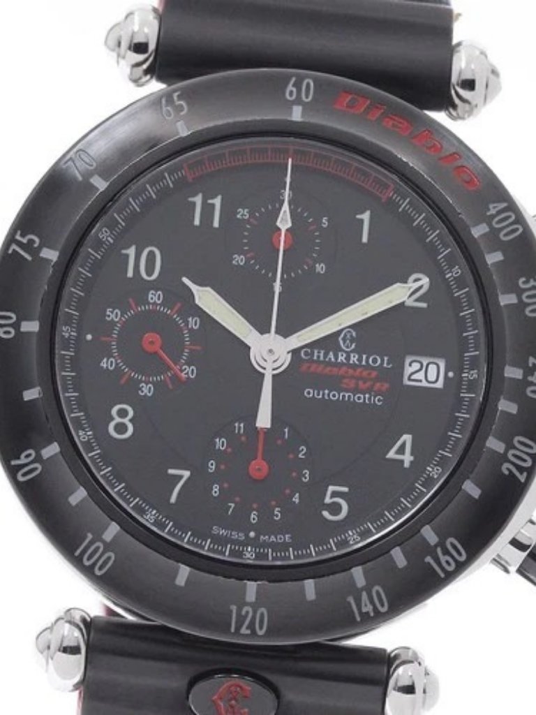 Charriol Diablo Svr Chronograph Date Black Dial Automatic Mens Watch967728